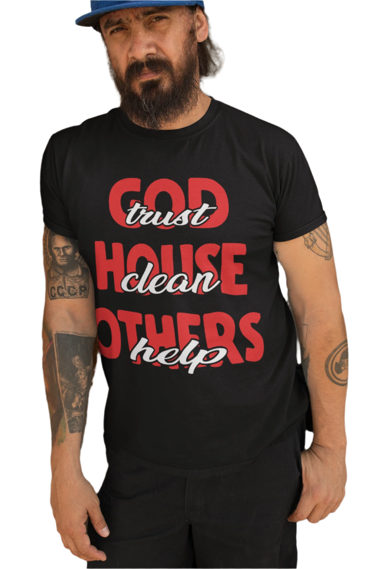 Trust God... Unisex Tshirt (Black/Red, White)